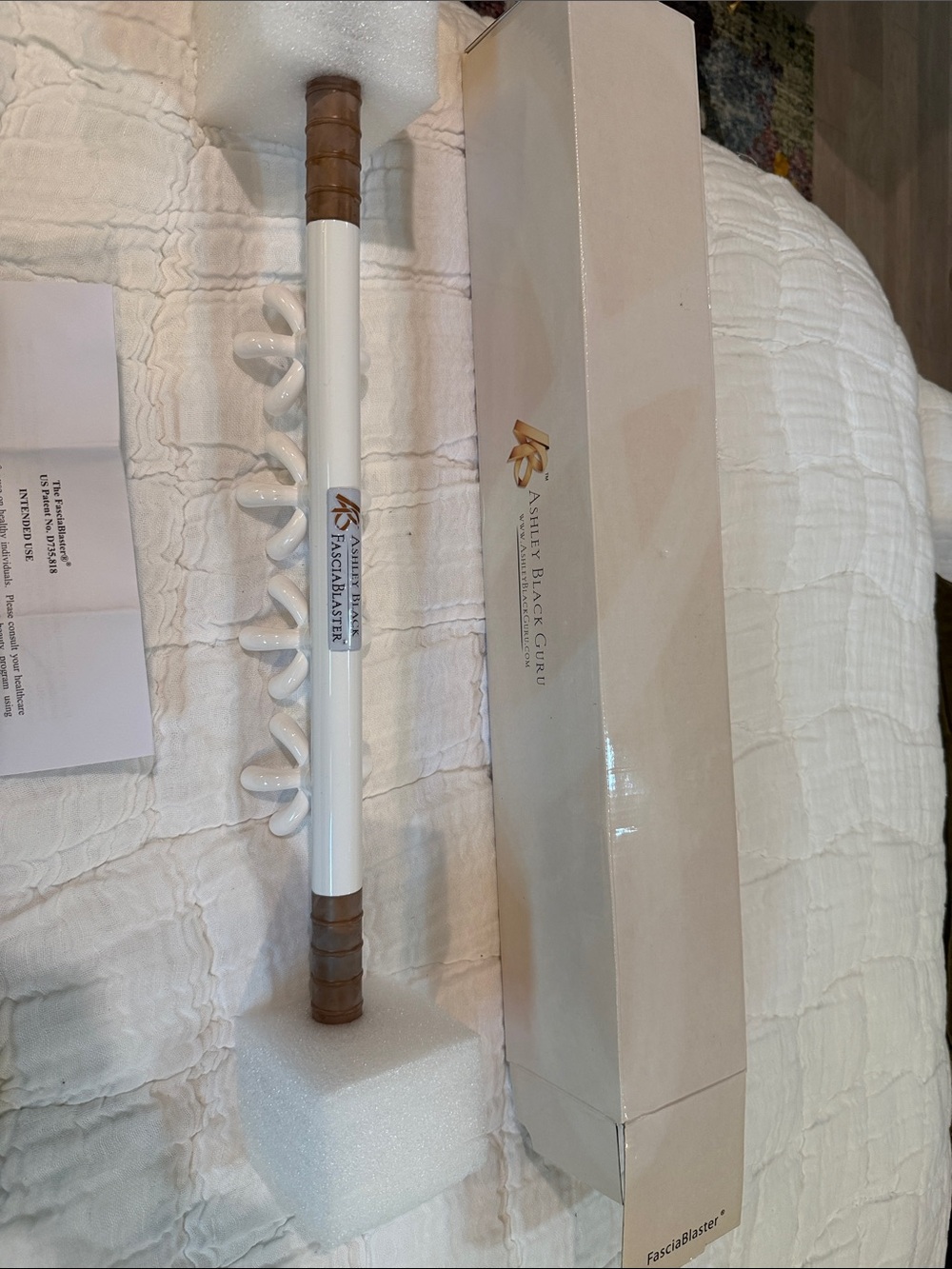 FasciaBlaster White Myofascial Massage Tool by Ashley Black